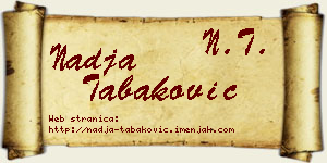 Nadja Tabaković vizit kartica
